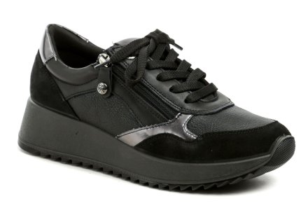 Ganzjahres-Wanderschuhe für Damen mit Schnürsenkeln und Reißverschluss, aus echtem Naturleder.
