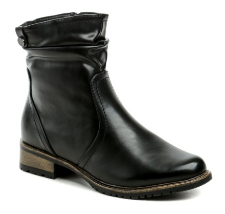 Damen-Winterwanderstiefel mit Reißverschluss, aus Synthetikmaterial, innen isoliert mit weichem Textilfell.
