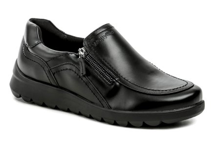 Herbstliche Damen-Wanderschuhe mit Reißverschluss, aus Synthetikmaterial, innen mit Textilmaterial ausgestattet.
