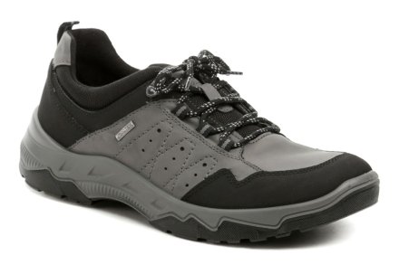 Ganzjahres-Wanderschuhe für Herren mit Schnürung und Membran aus echtem Naturleder in Kombination mit Textil und Synthetik.