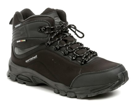 Herbstliche und winterliche Wander- und Outdoor-Schnürstiefeletten aus Softshell-Textilmaterial.