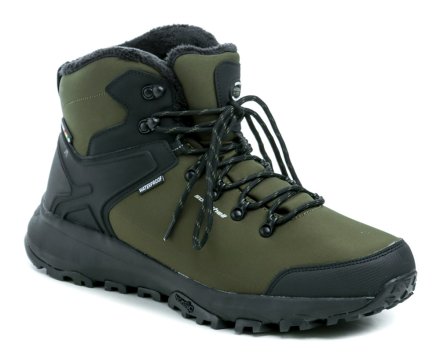 Herren-Winterwander- und Outdoor-Stiefel mit Schnürung, aus Softshell-Textilmaterial.