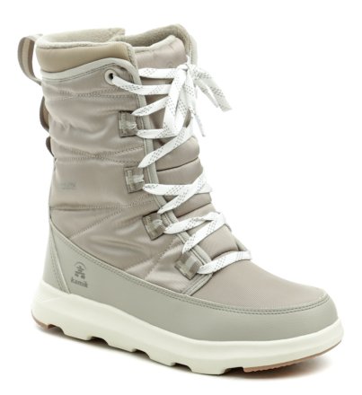 Winter-Wanderstiefel für Damen von KAMIK mit DriDefense™-Membran an Schnürsenkeln und Reißverschluss. Die Schuhe sind sowohl für Stadt- als auch für Landgänge geeignet, aus einer Kombination von Textil und Synthetik mit Wärmekomfort bis zu -30°C. 