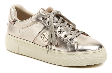 Ganzjahres-Wanderschuhe für Damen mit Schnürsenkeln. Die Schuhe sind aus einer Kombination aus echtem Natur- und Synthetikleder hergestellt.