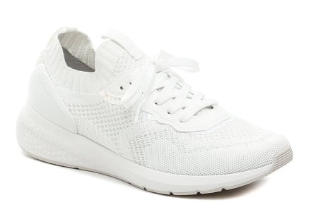 Sommerliche Wanderschuhe für Frauen mit Schnürsenkeln. Der Schuh besteht aus einer Kombination aus Textil und Synthetik, der Innenteil ist aus einer Kombination aus Textil und Synthetik gefertigt.