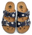Medi Line S182-002 blaue Blume Damen Gesundheit Hausschuhe | ARNO-schuhe.de – Schuhe mit Tradition