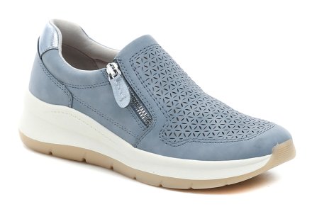 Frauen Frühling Schuhe Jana Breite H Walking Schuhe Typ Mokassins auf Keile. Die Schuhe sind aus Kunstleder gefertigt.