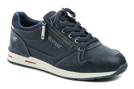 Ganzjahres-Wanderschuhe für Herren mit Schnürverschluss und Reißverschluss, aus lederähnlichem Synthetikmaterial. 