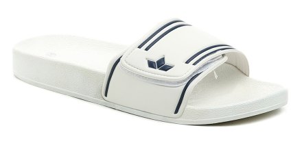 Übergroße Herren-Slipper für den Strand mit verstellbarem Knöchelriemen mit Klettverschluss, aus Synthetikmaterial. 