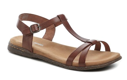 Damen-Sommer-Walking-Sandale mit Riemenverschluss mit Schnalle. Josef Seibel Schuhe sind aus Naturleder gefertigt.