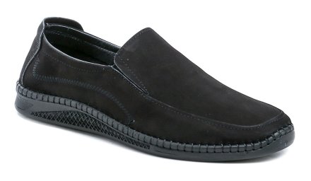 Herren Ganzjahres-Wanderschuhe Typ Mokassins zum Anziehen. Das Schuhwerk ist aus echtem Naturleder gefertigt.