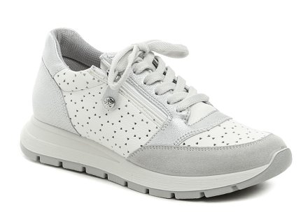 Ganzjahres-Wanderschuhe für Damen mit Schnürsenkeln und Reißverschluss, aus echtem Naturleder.