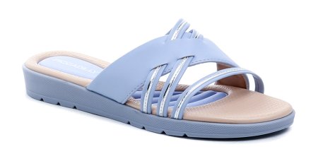 Sommerliche Slipper für Damen aus hochwertigem Synthetikmaterial.