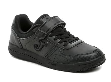Ganzjahres-Sportschuhe für Kinder mit Klettverschluss, aus einer Kombination von echtem Leder und synthetischem und textilem Material.