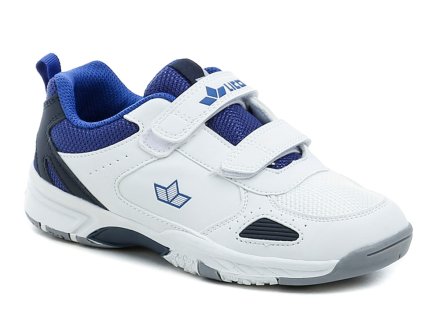 Ganzjahres-Wander- und Sportschuhe mit Klettverschluss, aus einer Kombination von Textil und Synthetik.