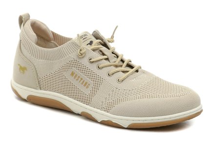 Sommerliche Freizeit-Wanderschuhe mit elastischen Schnürsenkeln, aus Textilmaterial in Kombination mit Synthetik.