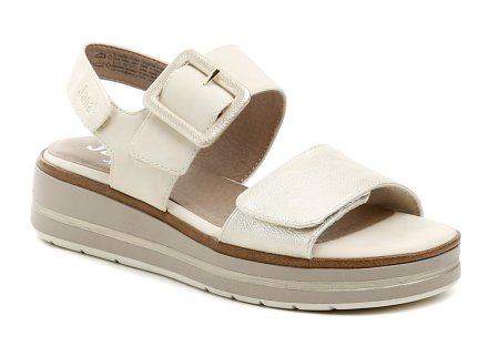 Damen-Sommer-Walking-Sandalen auf leichtem Plateau mit Klettverschluss an der Ferse. Schuhe aus synthetischem Material kombiniert mit Textil.