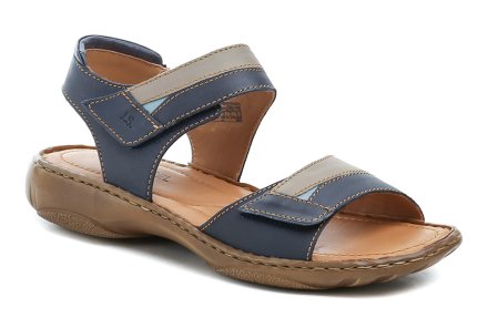 Damen-Sommer-Wandersandalen mit Klettverschluss. Josef Seibel Schuhe sind aus Naturleder gefertigt.