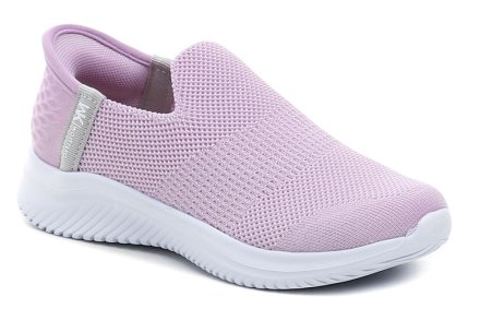 Sommerliche Wander- und Sportschuhe für Mädchen mit Slip-in-Technologie. Die Schuhe sind aus Textilmaterial mit Memory-Foam-Einlegesohle hergestellt.