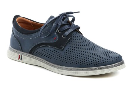 Herren-Schnürschuhe für den Sommer aus perforiertem Synthetikmaterial.