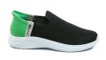 Wojtylko 5A25387C Schwarz-grüne Turnschuhe für Jungen zum Hineinschlüpfen | ARNO-schuhe.de – Schuhe mit Tradition