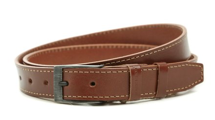 Gürtel aus echtem Naturleder mit Metallschnalle passend für Hosen mit 28 mm breiter Gürtelschlaufe.