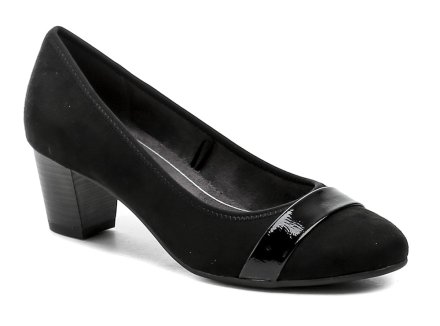 Ganzjährige Damen Lauf- und Partyschuhe mit mittlerem Absatz. Die Schuhe sind aus synthetischem Material in Kombination mit Textil hergestellt.
