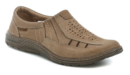 Sommerliche Herren-Wanderschuhe aus echtem Naturleder.