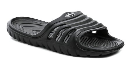 Sommerliche Freizeit- und Slipper-Schuhe für Herren aus synthetischem Material.