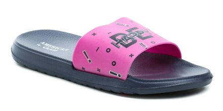 Sommerliche Damen-Slipper aus synthetischem Material.