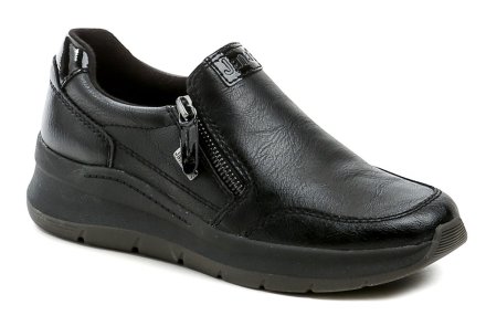 Damen-Ganzjahres-Wanderschuhe mit Reißverschluss, hergestellt aus einer Kombination aus Synthetik- und Textilmaterial.