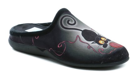 Damen-Ganzjahres-Schlupfschuhe aus Textilmaterial und mit Textil-Innensohle.