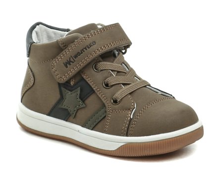 Kinder-Ganzjahres-Lauflernschuhe mit Klettverschluss, Obermaterial aus Kunstleder und innen komplett aus Naturleder.