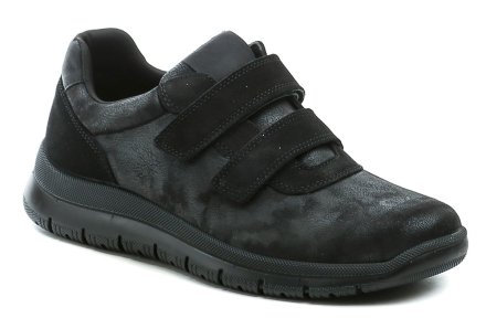 Herren-Ganzjahres-Wanderschuhe mit Klettverschluss, aus echtem Leder.
