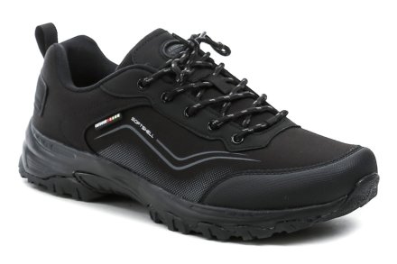 Herren-Ganzjahres-Wander- und Outdoor-Schnürschuhe aus Softshell-Textilmaterial.