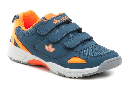 Ganzjahres-Wander- und Sportschuhe mit Klettverschluss, aus einer Kombination von Textil und Synthetik.