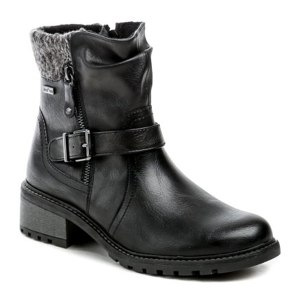 Damen-Winterstiefel mit Reißverschluss aus synthetischem Material.