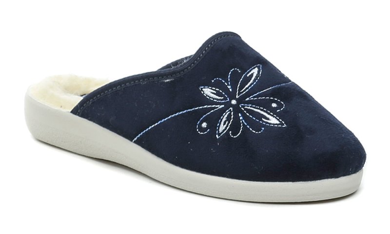 Rogallo 3100-111 blaue Damen Winterpantoffeln | ARNO-schuhe.de – Schuhe mit Tradition