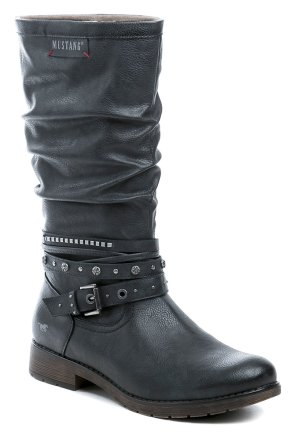 Elegante Damen-Winterwanderschuhe mit Reißverschluss, aus synthetischem Material, mit Wildlederfutter.