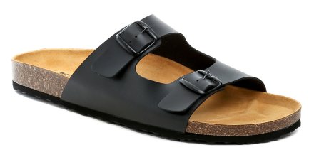 Herren-Haus- und Gesundheitsschuhe aus echtem Naturleder in Kombination mit Textil und Synthetik.