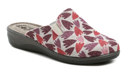 Damen-Slipper für alle Jahreszeiten aus Textilmaterial.