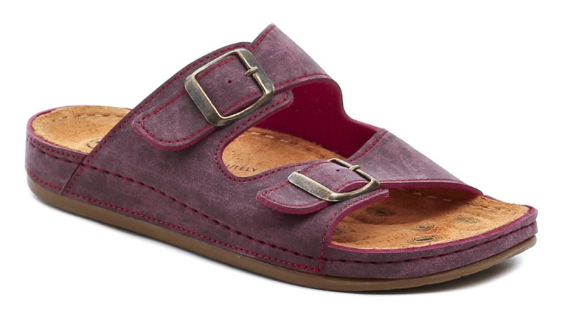 Medi Line 4127-020 bordeauxrote medizinische Damenpantoffeln | ARNO-schuhe.de – Schuhe mit Tradition