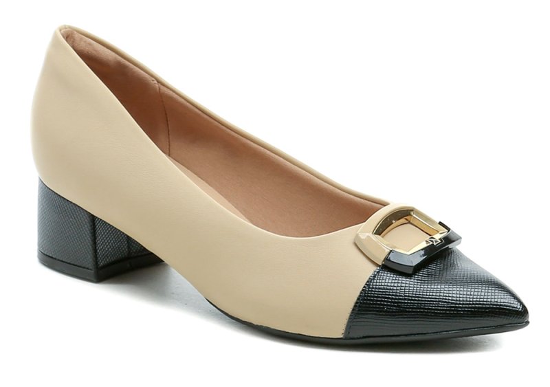 Piccadilly 739095-2 beige schwarze Damenpumps | ARNO-schuhe.de – Schuhe mit Tradition