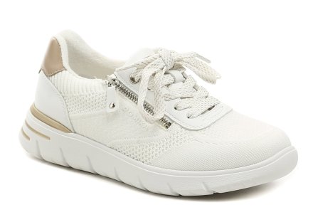 Damen-Freizeitschuhe für Frühling und Sommer mit Schnürsenkeln und Reißverschluss, hergestellt aus einer Kombination aus synthetischem und textilem Material.