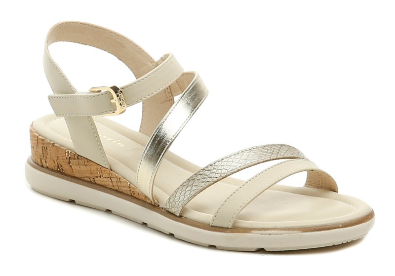 Tamaris 1-28713-46 beige Damen-Keilsandalen | ARNO-schuhe.de – Schuhe mit Tradition