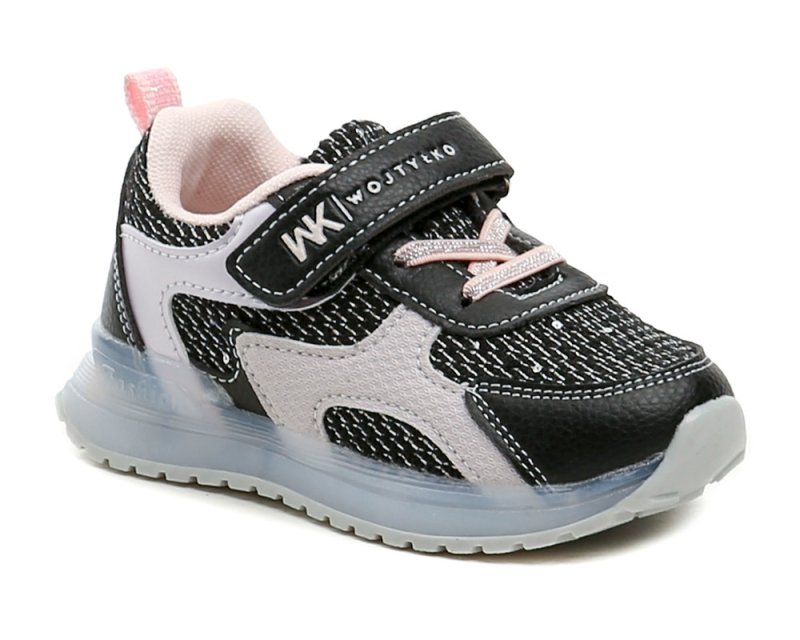 Wojtylko 1A26416a schwarze und pinkfarbene Low-Sneaker mit blinkenden Sohlen | ARNO-schuhe.de – Schuhe mit Tradition