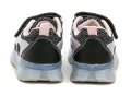 Wojtylko 1A26416a schwarze und pinkfarbene Low-Sneaker mit blinkenden Sohlen | ARNO-schuhe.de – Schuhe mit Tradition