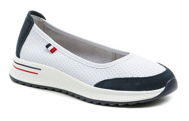 T.Sokolski W26-608 weiß-blaue Damenmokassins | ARNO-schuhe.de – Schuhe mit Tradition