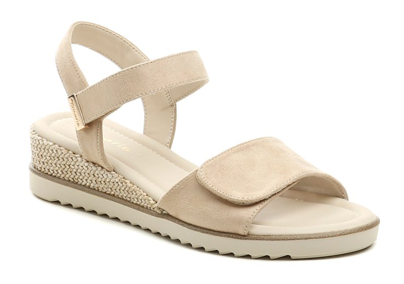 Tamaris 1-28118-44 beige Damen-Keilsandalen | ARNO-schuhe.de – Schuhe mit Tradition