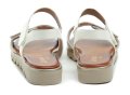 Jana 8-28265-42 weiße und goldene Damensandalen, Weite H | ARNO-schuhe.de – Schuhe mit Tradition